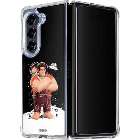 Disney Wreck-it Ralph And Vanellope Space Sketch Galaxy Z Fold5 5G Clear Case