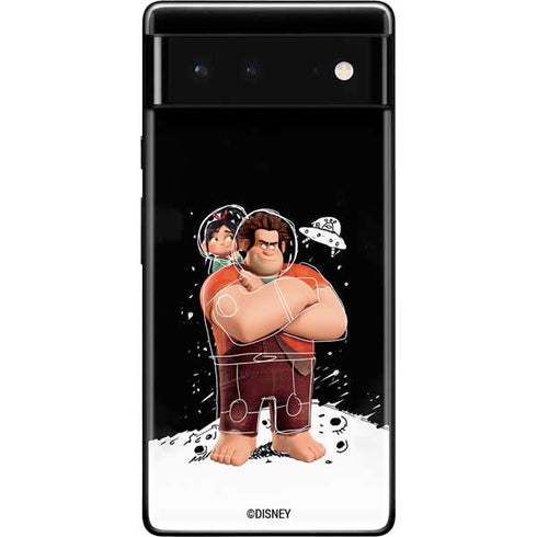 Disney Wreck-it Ralph And Vanellope Space Sketch Google Pixel 6 Skin