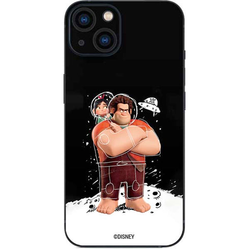 Disney Wreck-it Ralph And Vanellope Space Sketch iPhone 14 Plus Skin