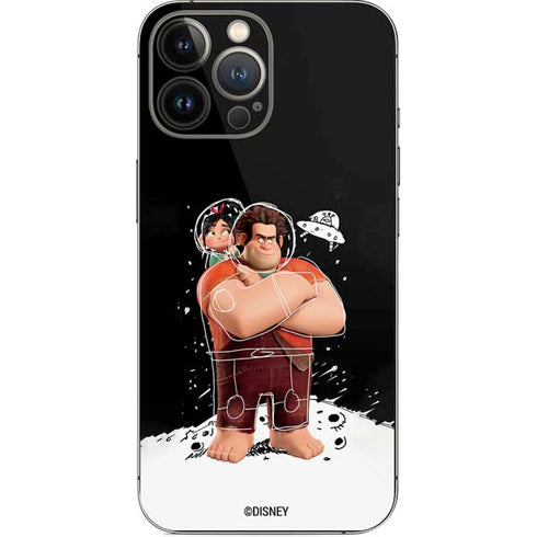 Disney Wreck-it Ralph And Vanellope Space Sketch iPhone 14 Pro Max Skin