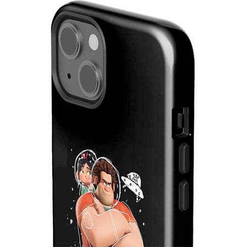 Disney Wreck-it Ralph And Vanellope Space Sketch iPhone 15 Impact Case