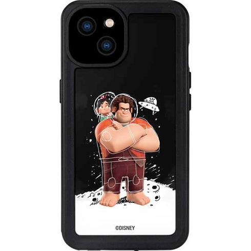 Disney Wreck-it Ralph And Vanellope Space Sketch iPhone 15 Plus Waterproof Case