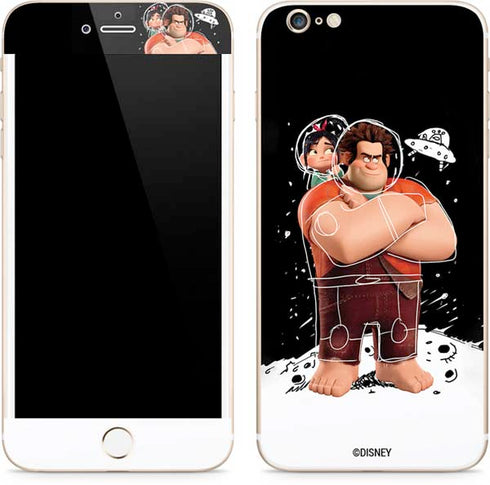 Disney Wreck-it Ralph And Vanellope Space Sketch iPhone 6/6s Plus Skin