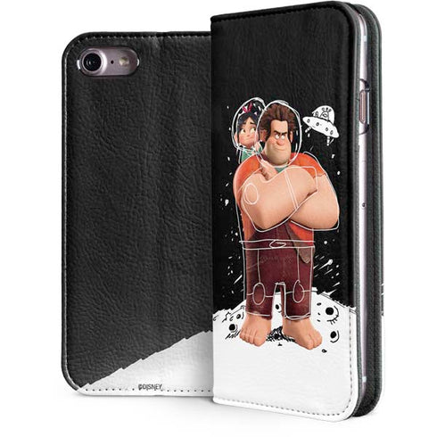 Disney Wreck-it Ralph And Vanellope Space Sketch iPhone 7 Folio Case