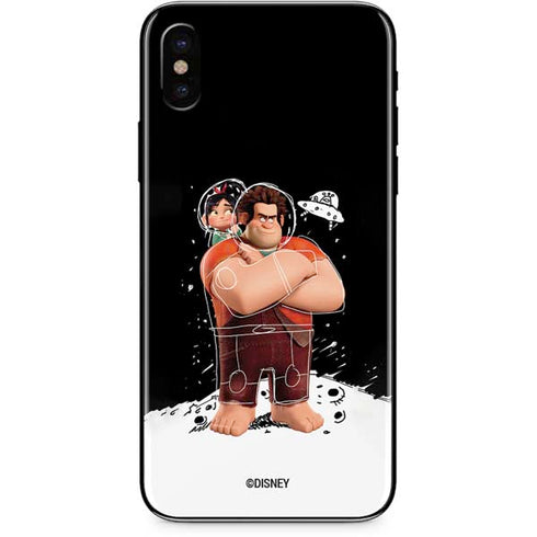 Disney Wreck-it Ralph And Vanellope Space Sketch iPhone X Skin