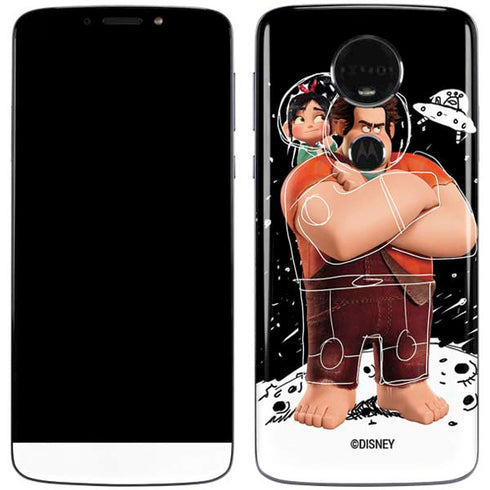 Disney Wreck-it Ralph And Vanellope Space Sketch Moto E5 Plus Skin