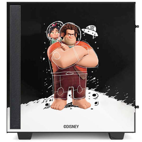 Disney Wreck-it Ralph And Vanellope Space Sketch NZXT H510 Compact ATX Mid-Tower Case Skin