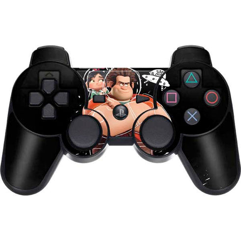 Disney Wreck-it Ralph And Vanellope Space Sketch PS3 Dual Shock wireless controller Skin