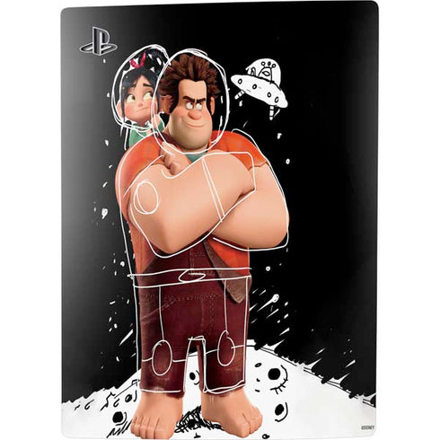 Disney Wreck-it Ralph And Vanellope Space Sketch PS5 Console Skin