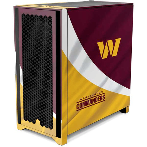 NFL Washington Commanders Flag Corsair 4000D Tempered Glass Mid-Tower ATX Case Skin