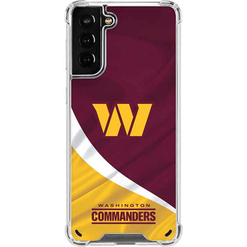NFL Washington Commanders Flag Galaxy S21 Plus 5G Clear Case