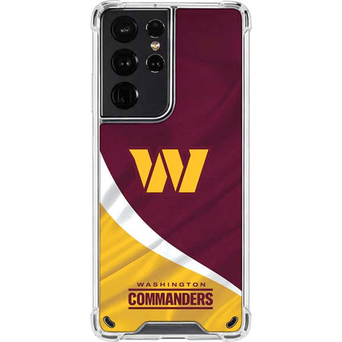 NFL Washington Commanders Flag Galaxy S21 Ultra 5G Clear Case
