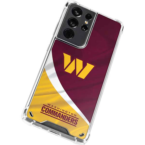 NFL Washington Commanders Flag Galaxy S21 Ultra 5G Clear Case