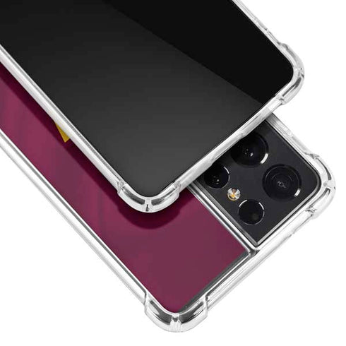 NFL Washington Commanders Flag Galaxy S21 Ultra 5G Clear Case