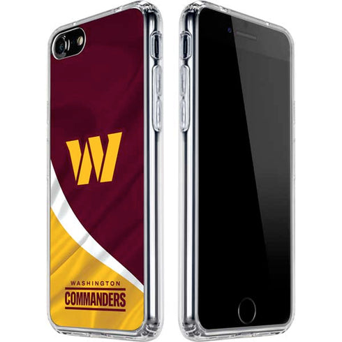 NFL Washington Commanders Flag iPhone SE (2nd & 3rd Gen) Clear Case