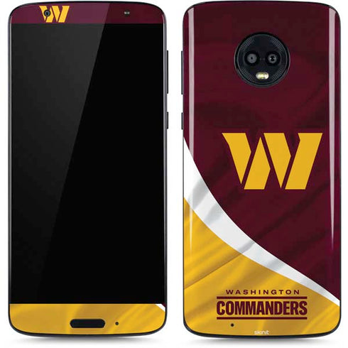 NFL Washington Commanders Flag Moto G6 Skin