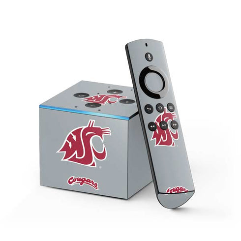 WSU Cougars Logo Fire TV Cube Skin