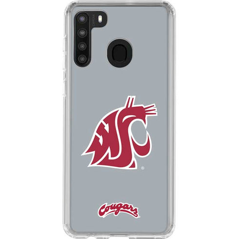 WSU Cougars Logo Galaxy A21 Clear Case