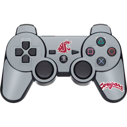 WSU Cougars Logo PS3 Dual Shock wireless controller Skin