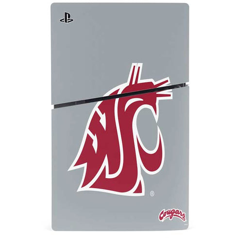 Washington State University WSU Cougars PS5 Slim Disk Console Skin