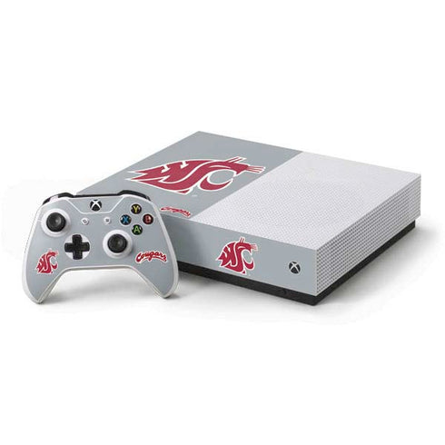WSU Cougars Logo Xbox One S All-Digital Edition Bundle Skin