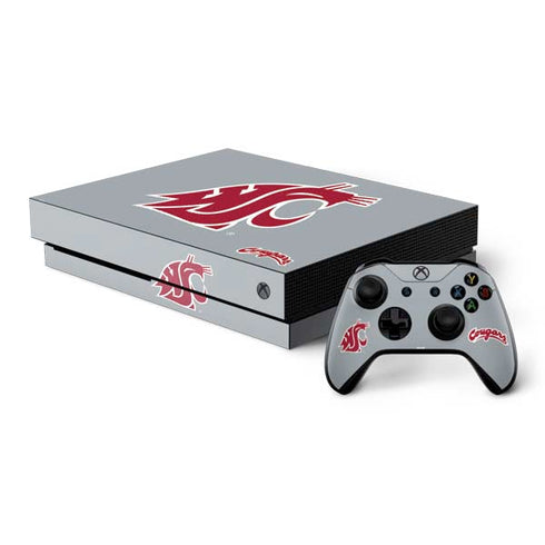 WSU Cougars Logo Xbox One X Bundle Skin