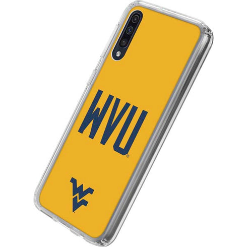 West Virginia University WVU Galaxy A50 Clear Case