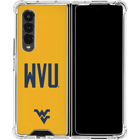 West Virginia University WVU Galaxy Z Fold4 5G Clear Case
