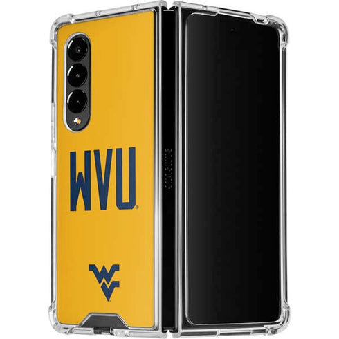 West Virginia University WVU Galaxy Z Fold4 5G Clear Case