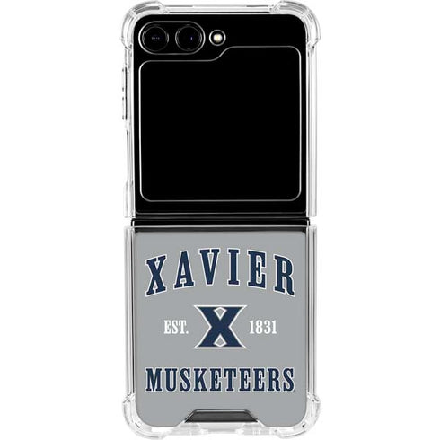 Xavier University Musketeers Est 1831 Galaxy Z Flip5 5G Clear Case