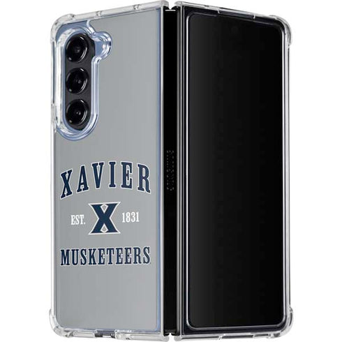 Xavier University Musketeers Est 1831 Galaxy Z Fold5 5G Clear Case