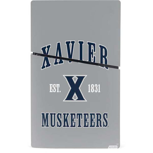 Xavier University Musketeers Est 1831 PS5 Slim Digital Edition Bundle Skin