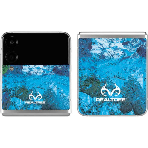 RealTree Xtreme Blue Camo Galaxy Z Flip4 5G Skin