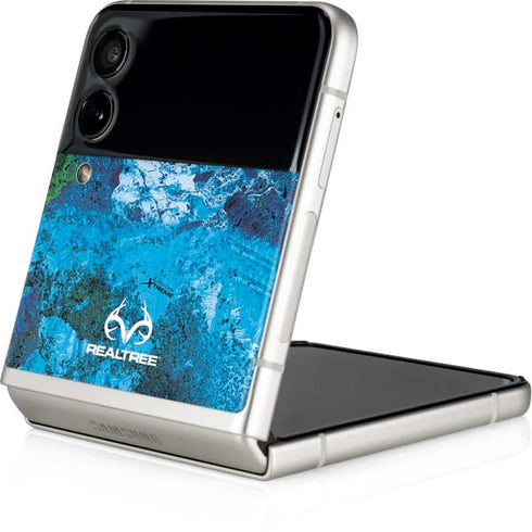 RealTree Xtreme Blue Camo Galaxy Z Flip4 5G Skin