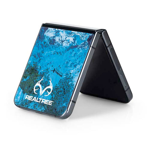 RealTree Xtreme Blue Camo Galaxy Z Flip5 5G Skin