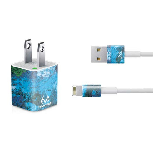 RealTree Xtreme Blue Camo iPhone Charger (5W USB) Skin