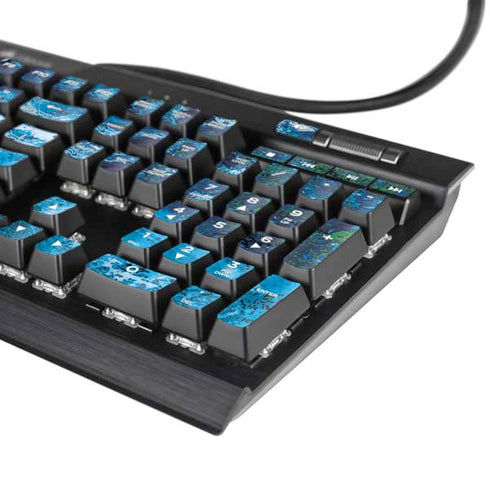 RealTree Xtreme Blue Camo K95 RGB PLATINUM Mechanical Gaming Keyboard Skin