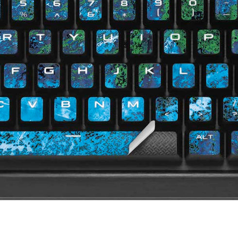 RealTree Xtreme Blue Camo K95 RGB PLATINUM Mechanical Gaming Keyboard Skin
