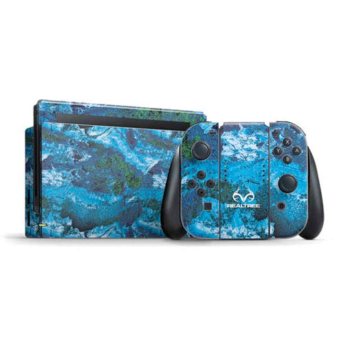 RealTree Xtreme Blue Camo Nintendo Switch Bundle Skin