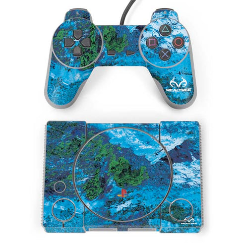RealTree Xtreme Blue Camo PlayStation Classic Bundle Skin