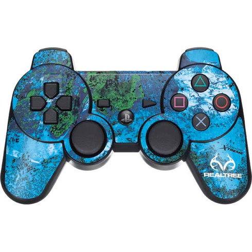 RealTree Xtreme Blue Camo PS3 Dual Shock wireless controller Skin