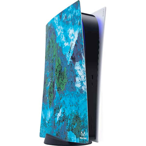 RealTree Xtreme Blue Camo PS5 Digital Edition Console Skin