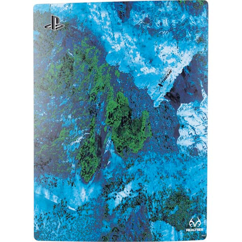 RealTree Xtreme Blue Camo PS5 Digital Edition Console Skin