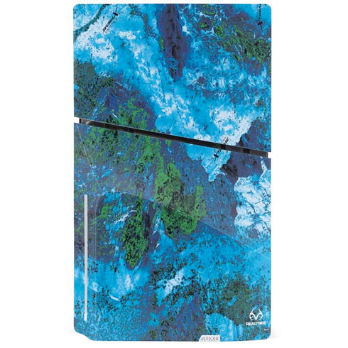 RealTree Xtreme Blue Camo PS5 Slim Disk Bundle Skin