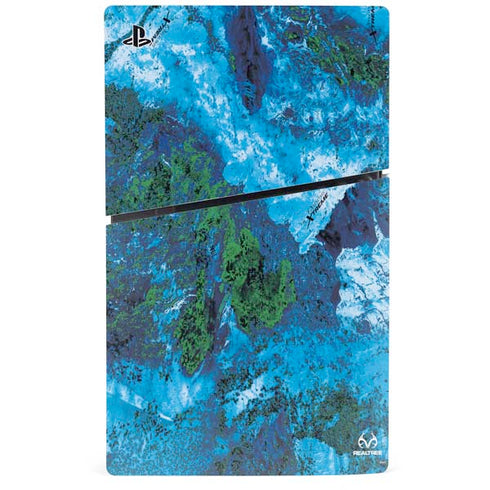 RealTree Xtreme Blue Camo PS5 Slim Digital Edition Bundle Skin