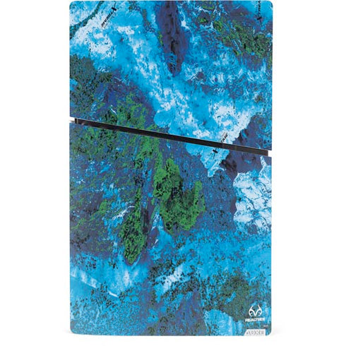 RealTree Xtreme Blue Camo PS5 Slim Digital Edition Bundle Skin