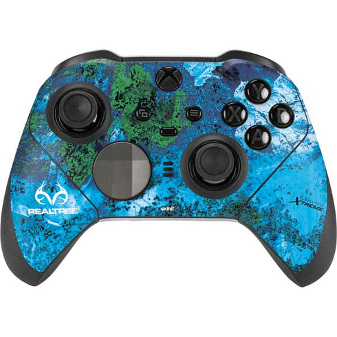 RealTree Xtreme Blue Camo Xbox Elite Wireless Controller Series 2 Skin