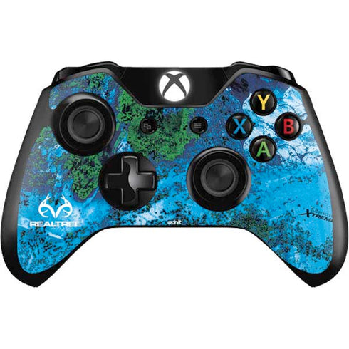 RealTree Xtreme Blue Camo Xbox One Controller Skin