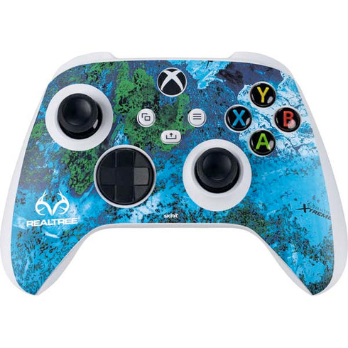 RealTree Xtreme Blue Camo Xbox Series S Controller Skin