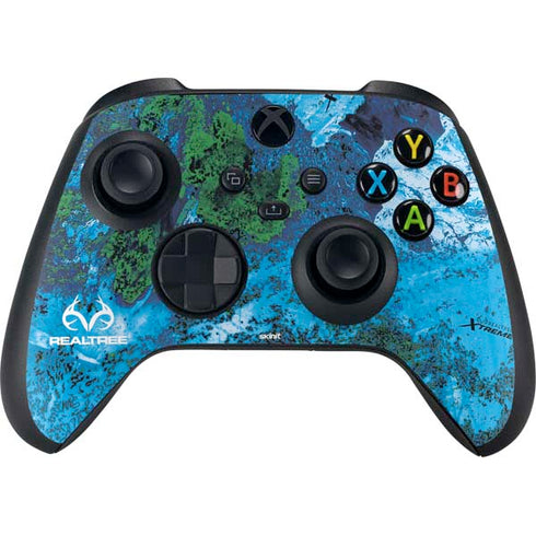 RealTree Xtreme Blue Camo Xbox Series X Controller Skin